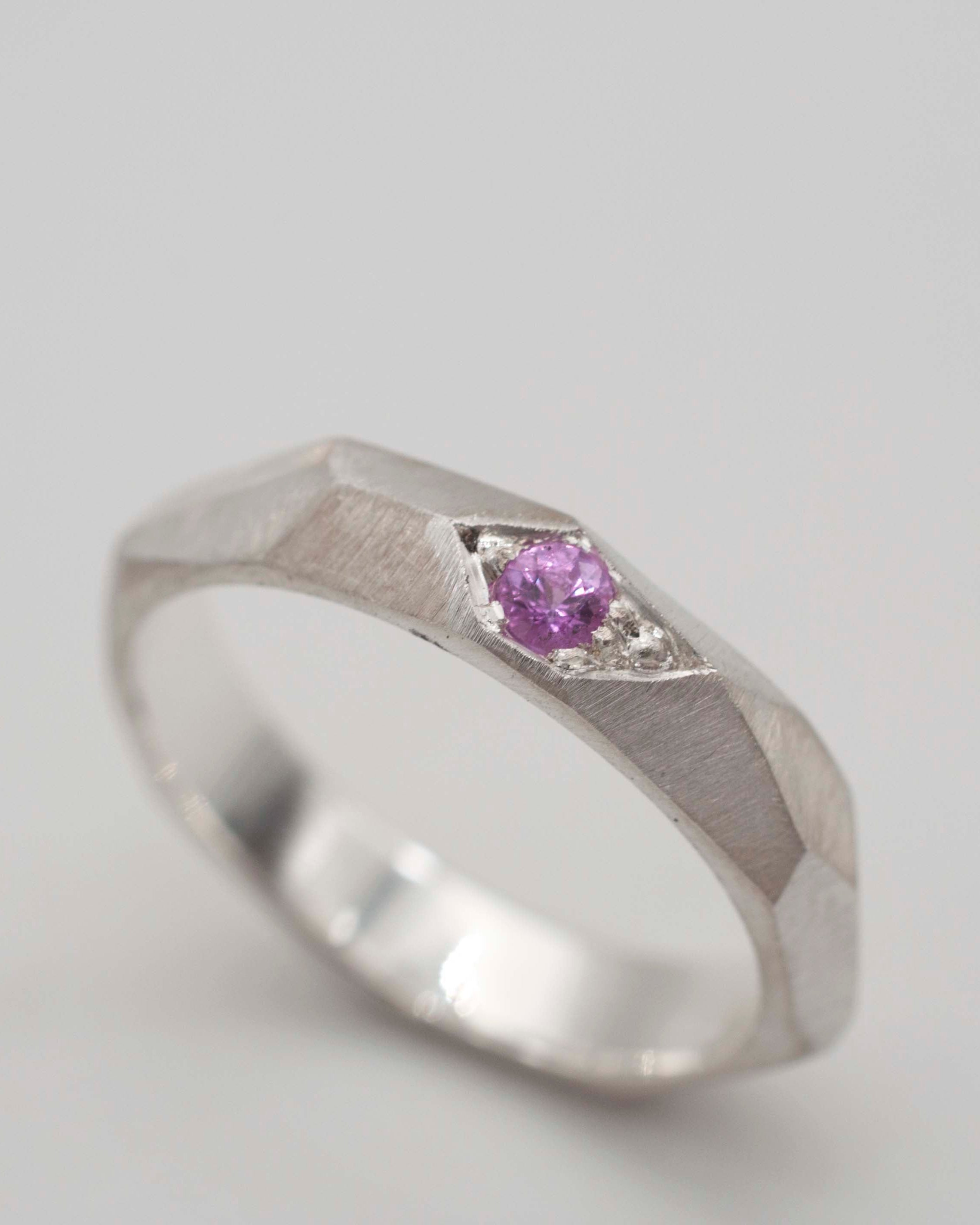 Ring - Geometric Rocks mit Saphir image 5