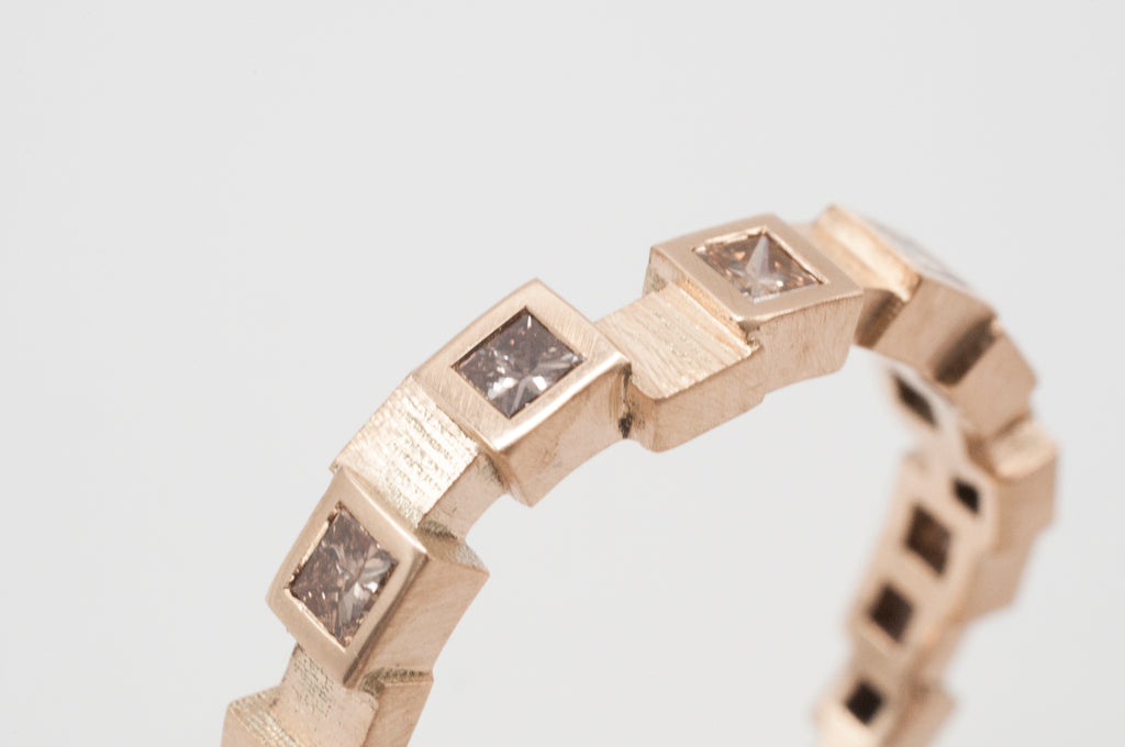Memoryring Skyline - Kapstadt mit braunen Diamanten image 4