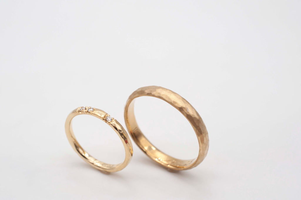 Eheringe Gehämmert aus recyceltem Gold image 11