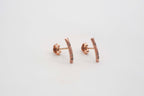 geometric rocks - Ohrstecker mit braunen Diamanten image 1