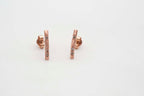geometric rocks - Ohrstecker mit braunen Diamanten image 3