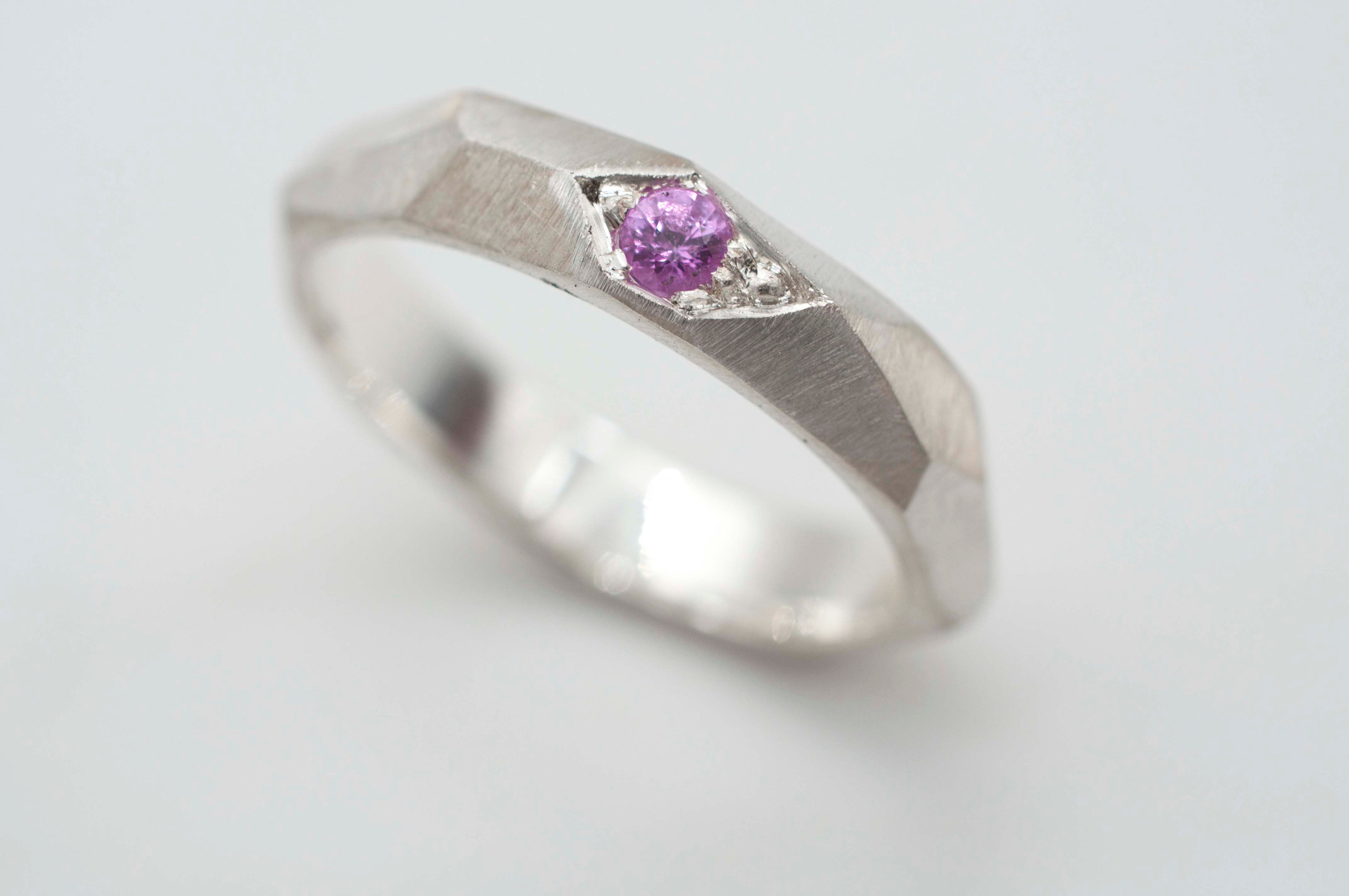 Ring - Geometric Rocks mit Saphir image 1