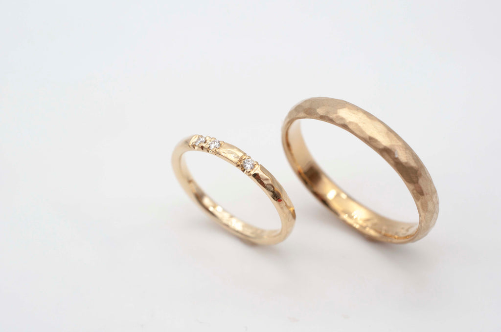 Eheringe Gehämmert aus recyceltem Gold image 9