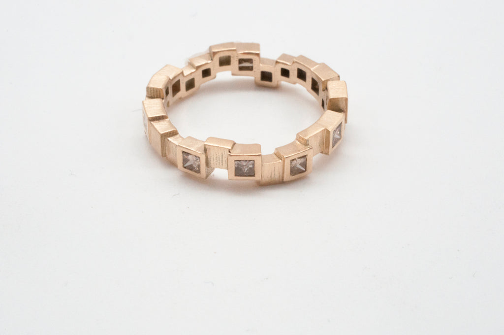 Memoryring Skyline - Kapstadt mit braunen Diamanten image 0