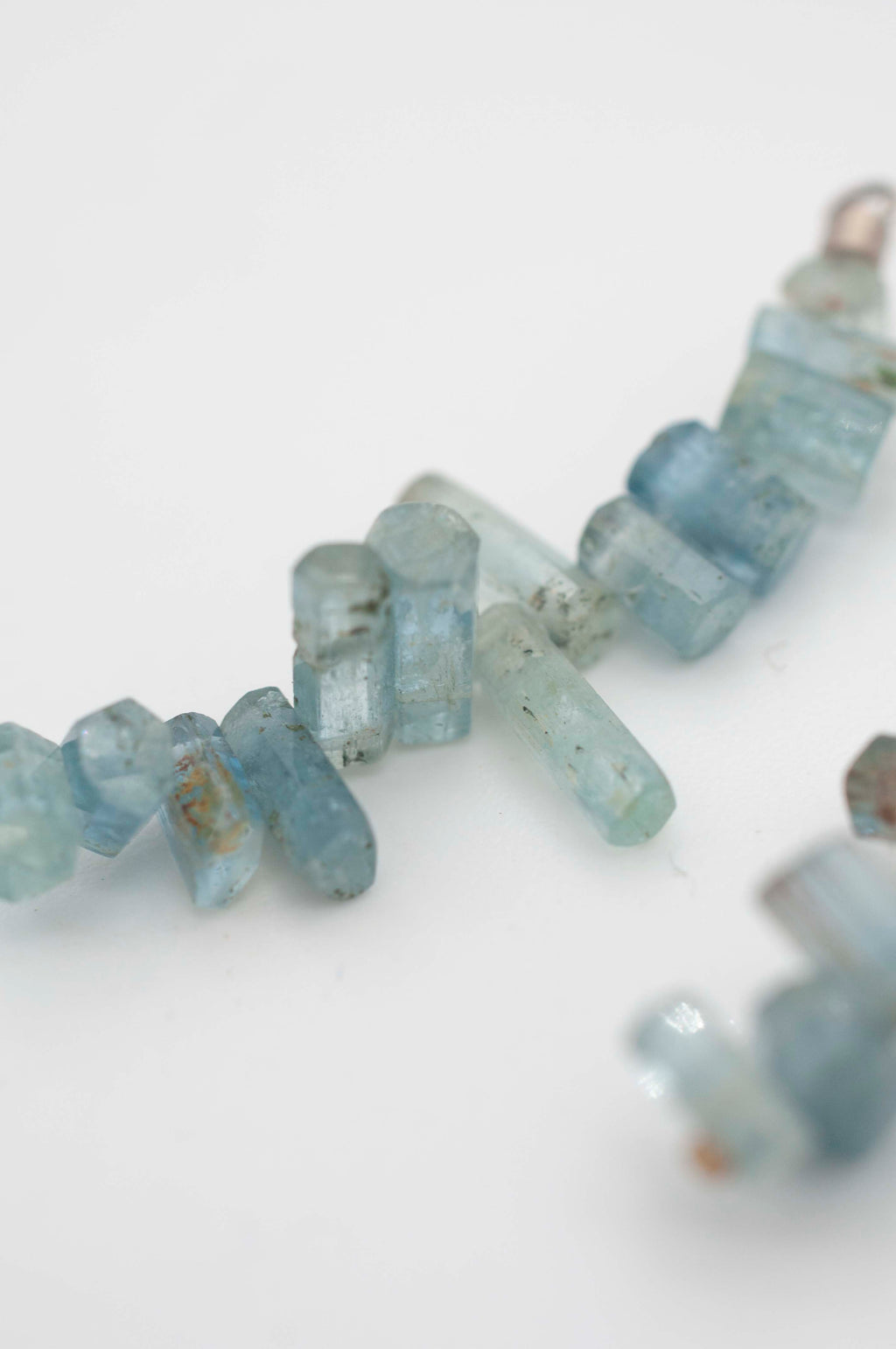 Ohrring Anhänger - blaue Aquamarin Kristalle