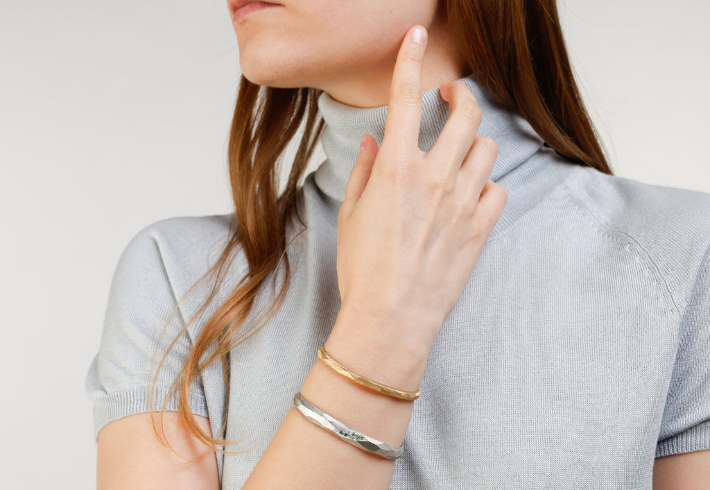 Armspange Geometric Rock dünn