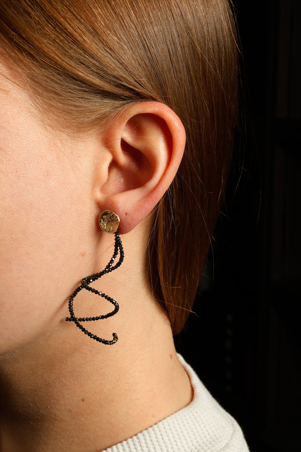 Earring Charms - Black Diamond Hoops