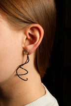 Earring Charms - Black Diamond Hoops