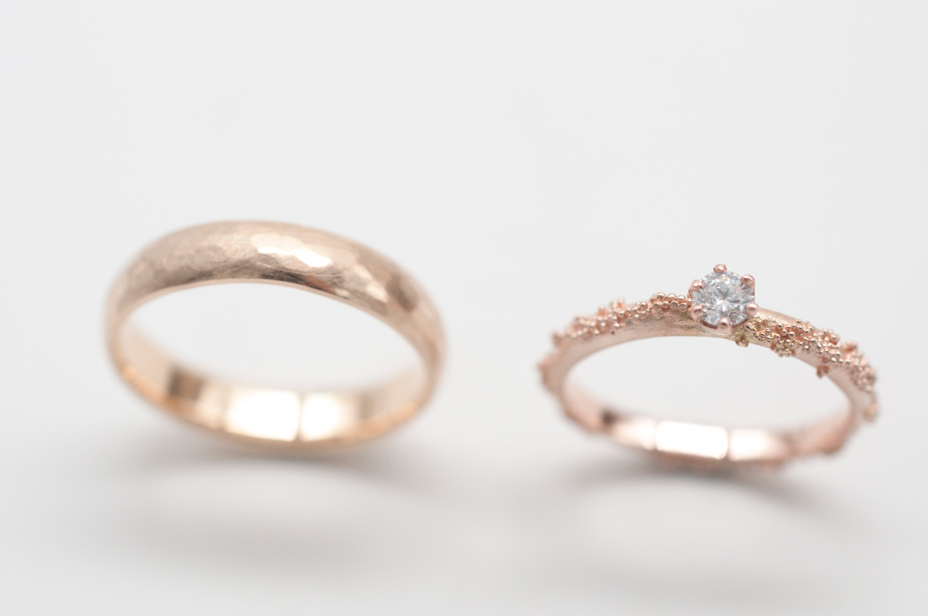 Eheringe - Weltenbummler Solitär & gehämmert