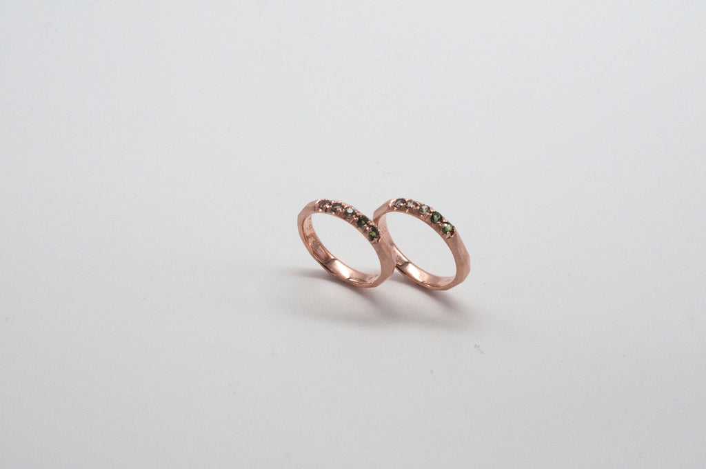 Eheringe - Geometric Rock mit Turmalinen