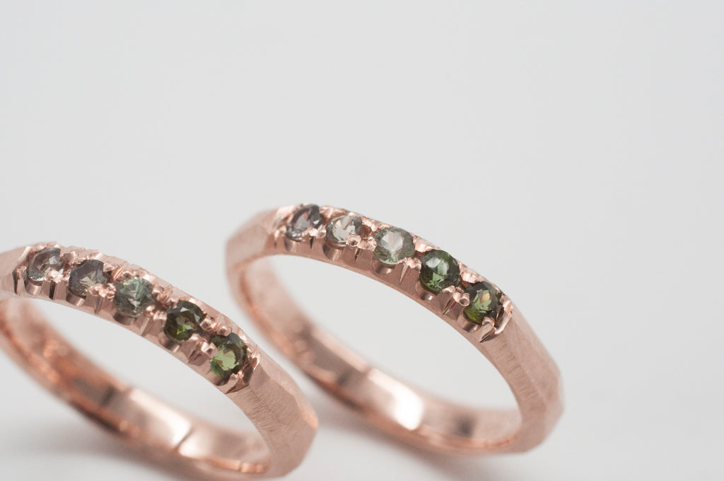 Eheringe - Geometric Rock mit Turmalinen