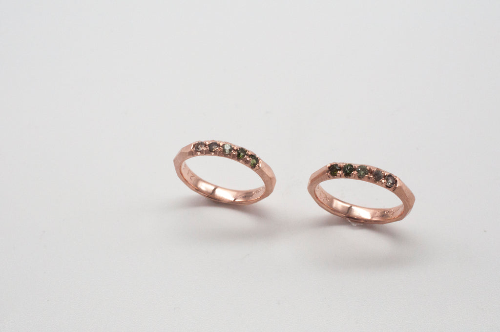 Eheringe - Geometric Rock mit Turmalinen