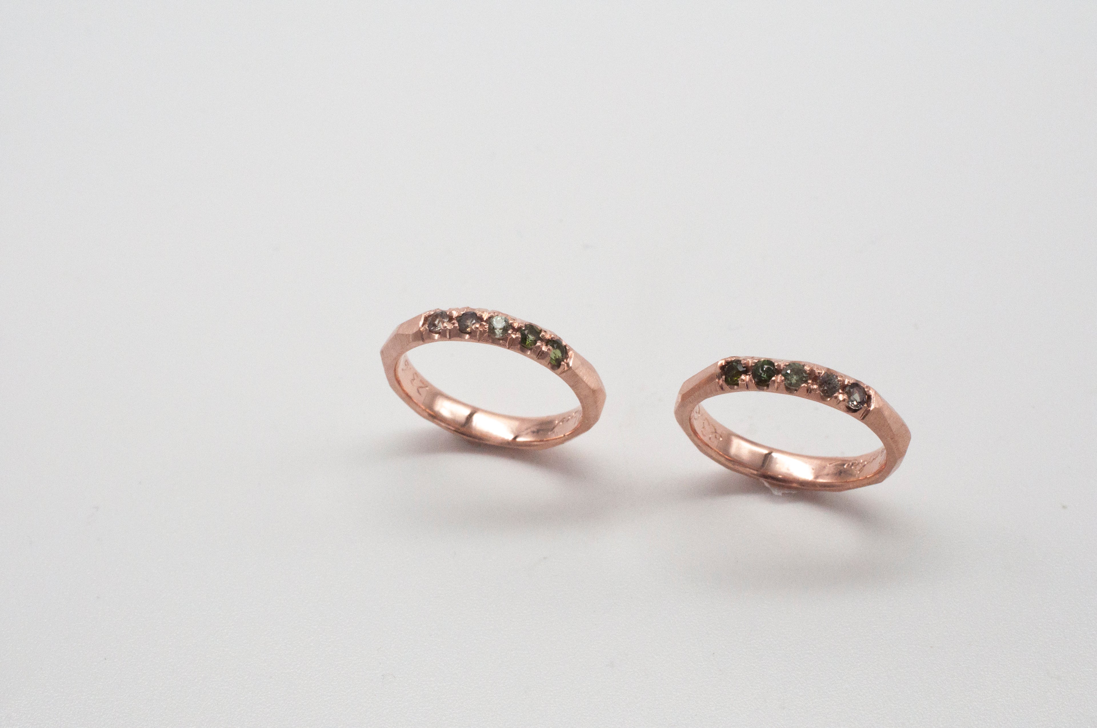 Eheringe - Geometric Rock mit Turmalinen