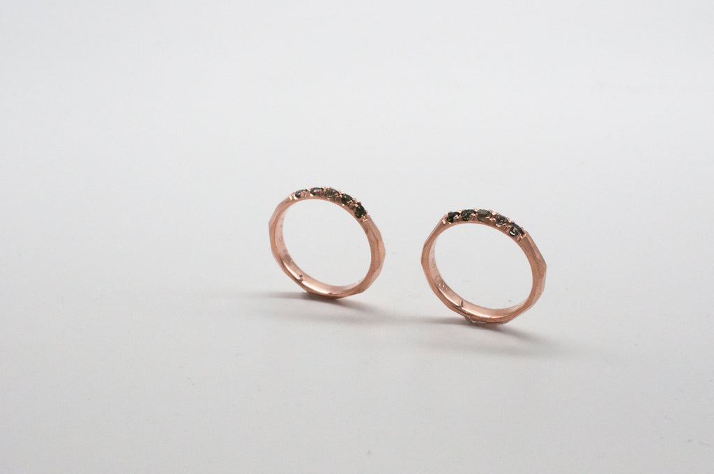 Eheringe - Geometric Rock mit Turmalinen