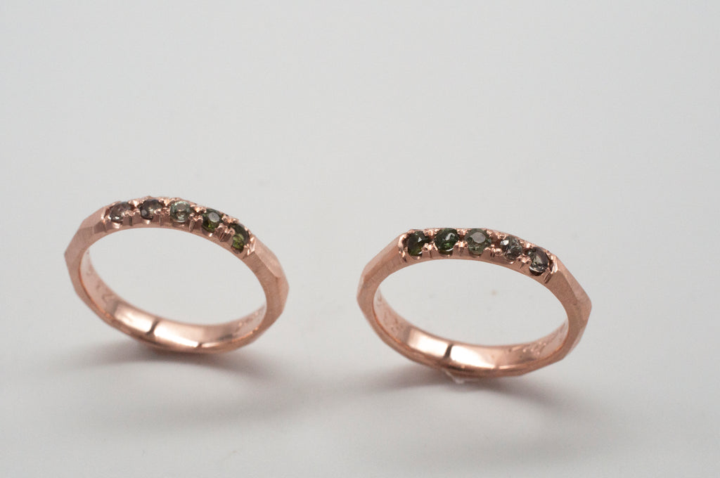 Eheringe - Geometric Rock mit Turmalinen