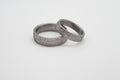 Tantalum wedding rings - heartbeat