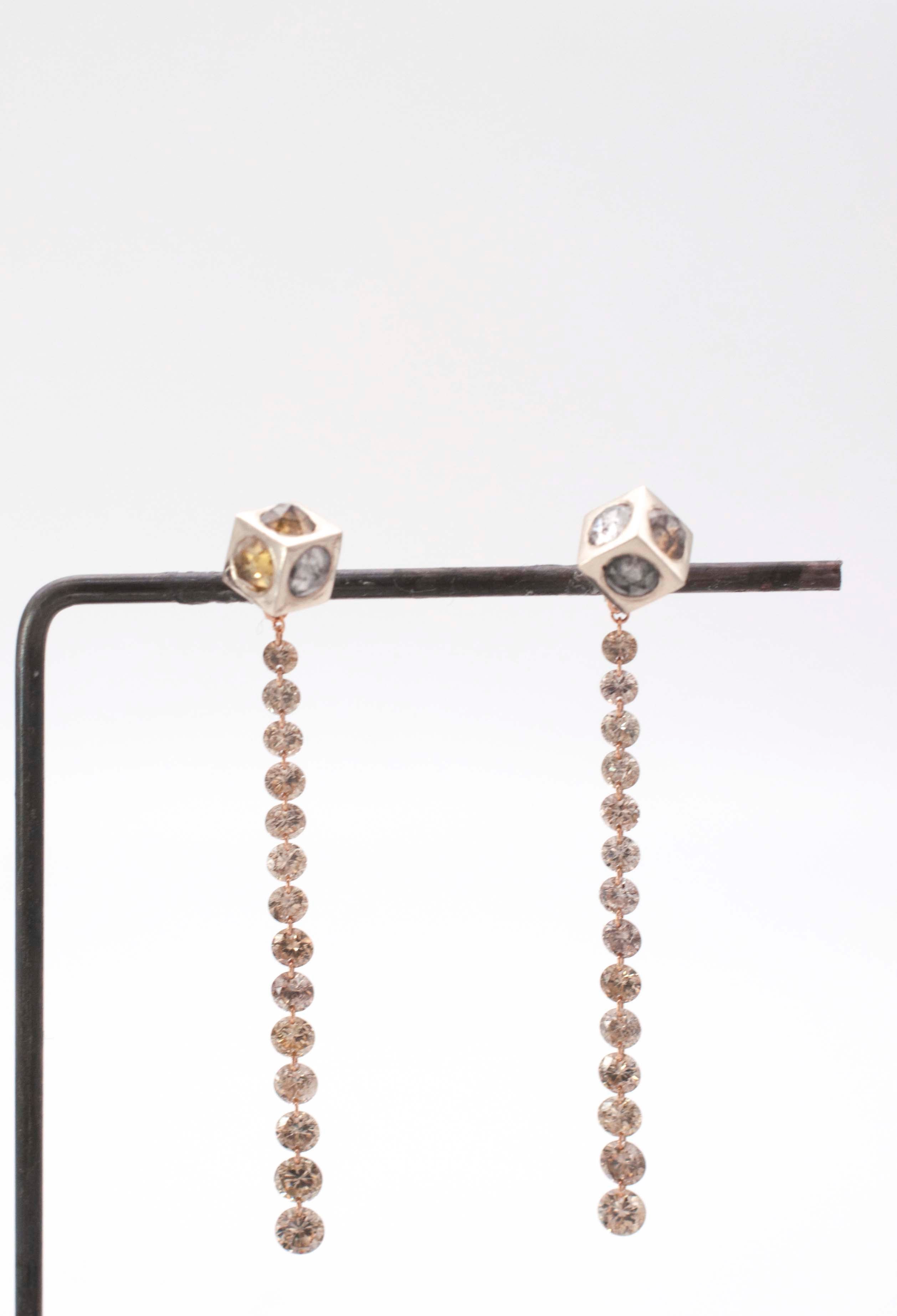 Anhänger für Ohrringe - Diamantkaskade