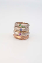 Ring Geometric Rock with Tsavorite