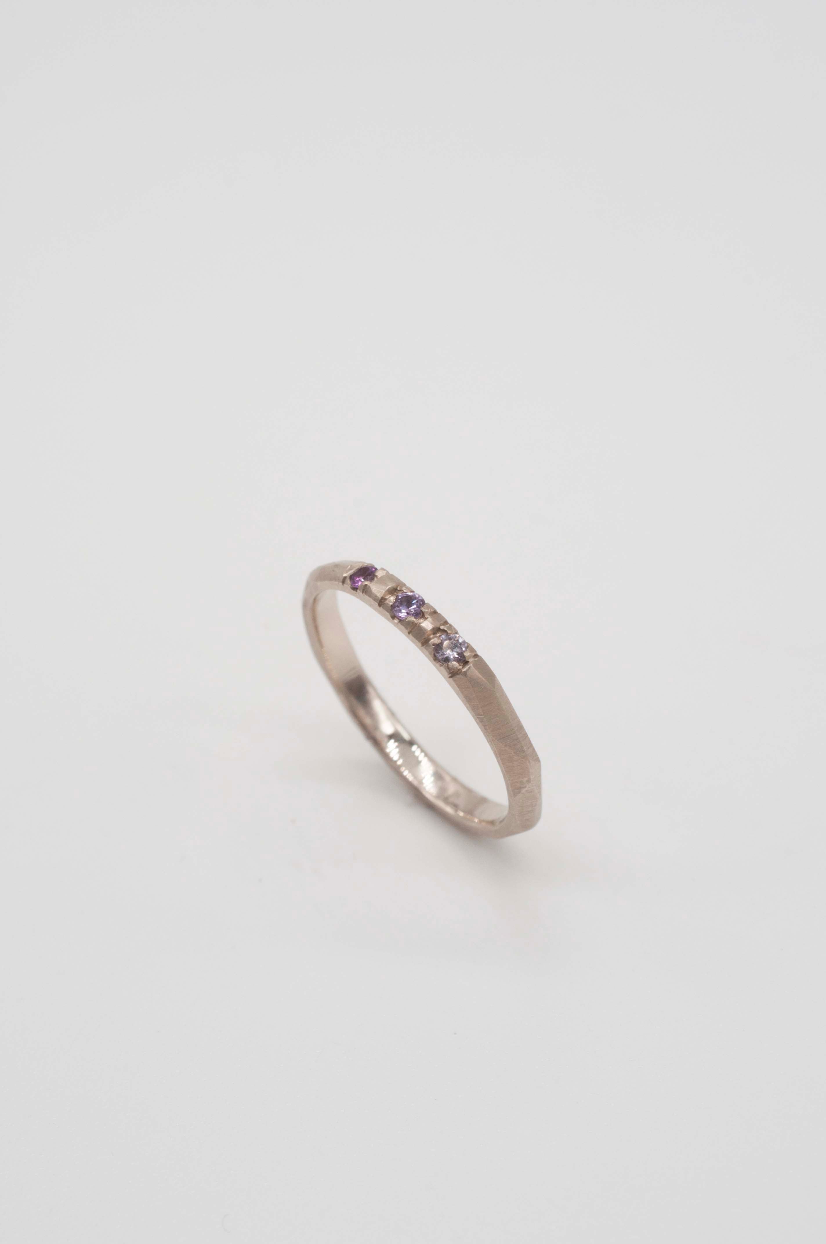 Ring Geometric Rock - Violet