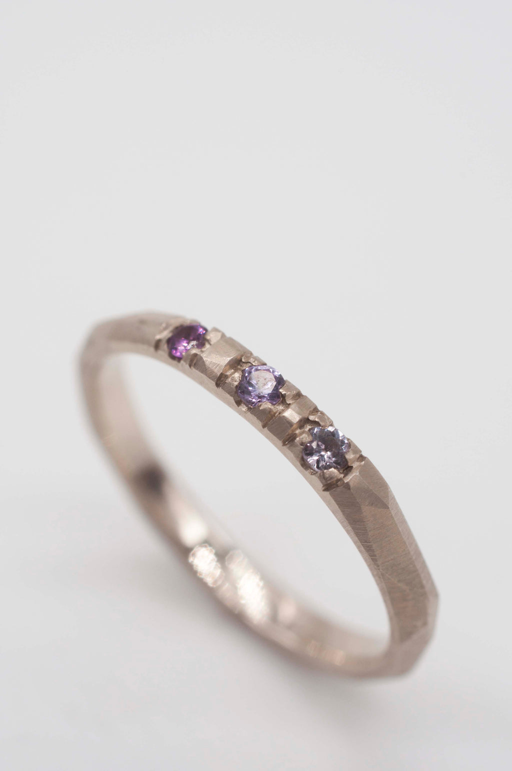 Ring Geometric Rock - Violet
