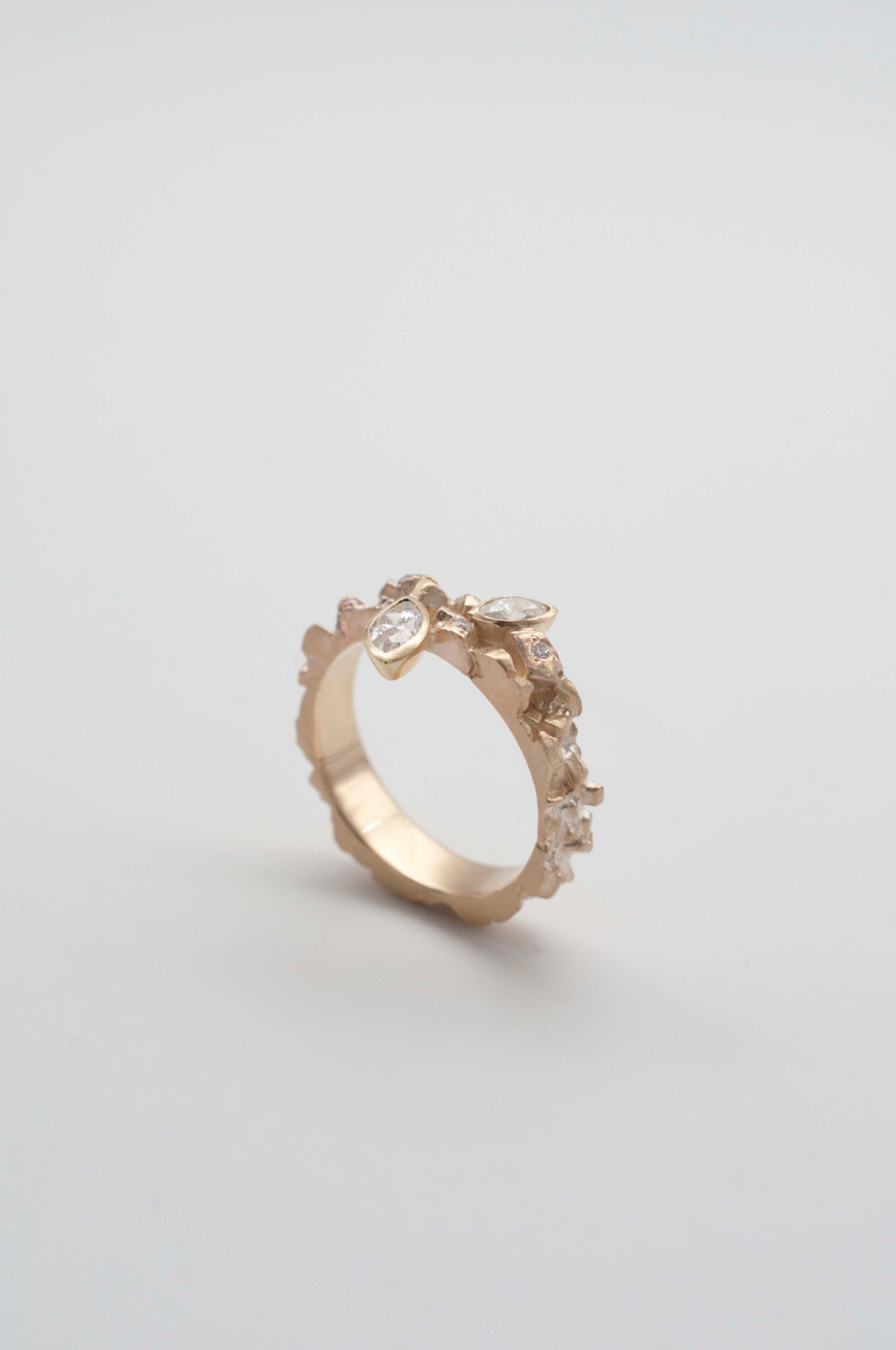 Ring - Mineral with Navette Diamonds