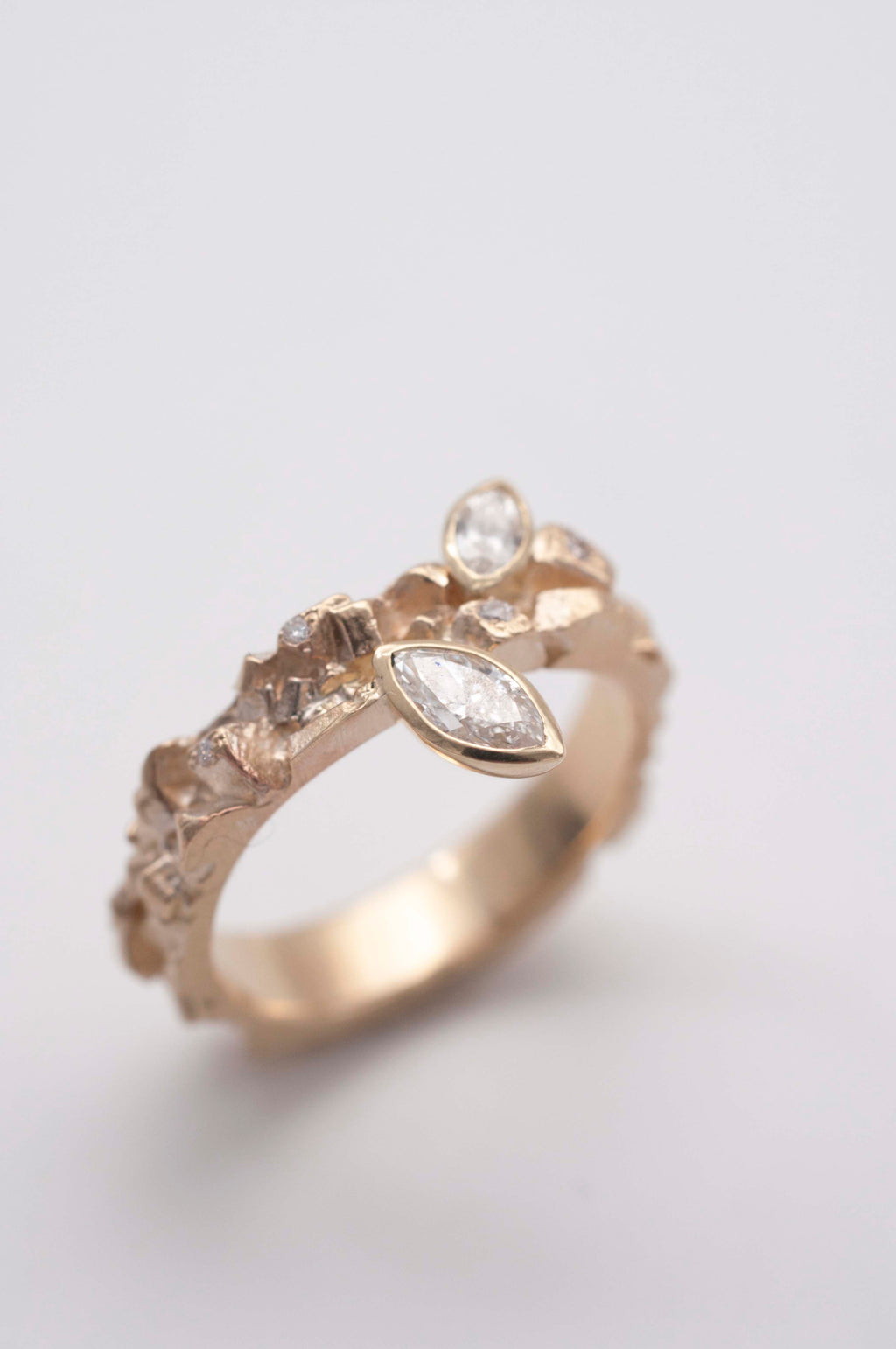 Ring - Mineral with Navette Diamonds