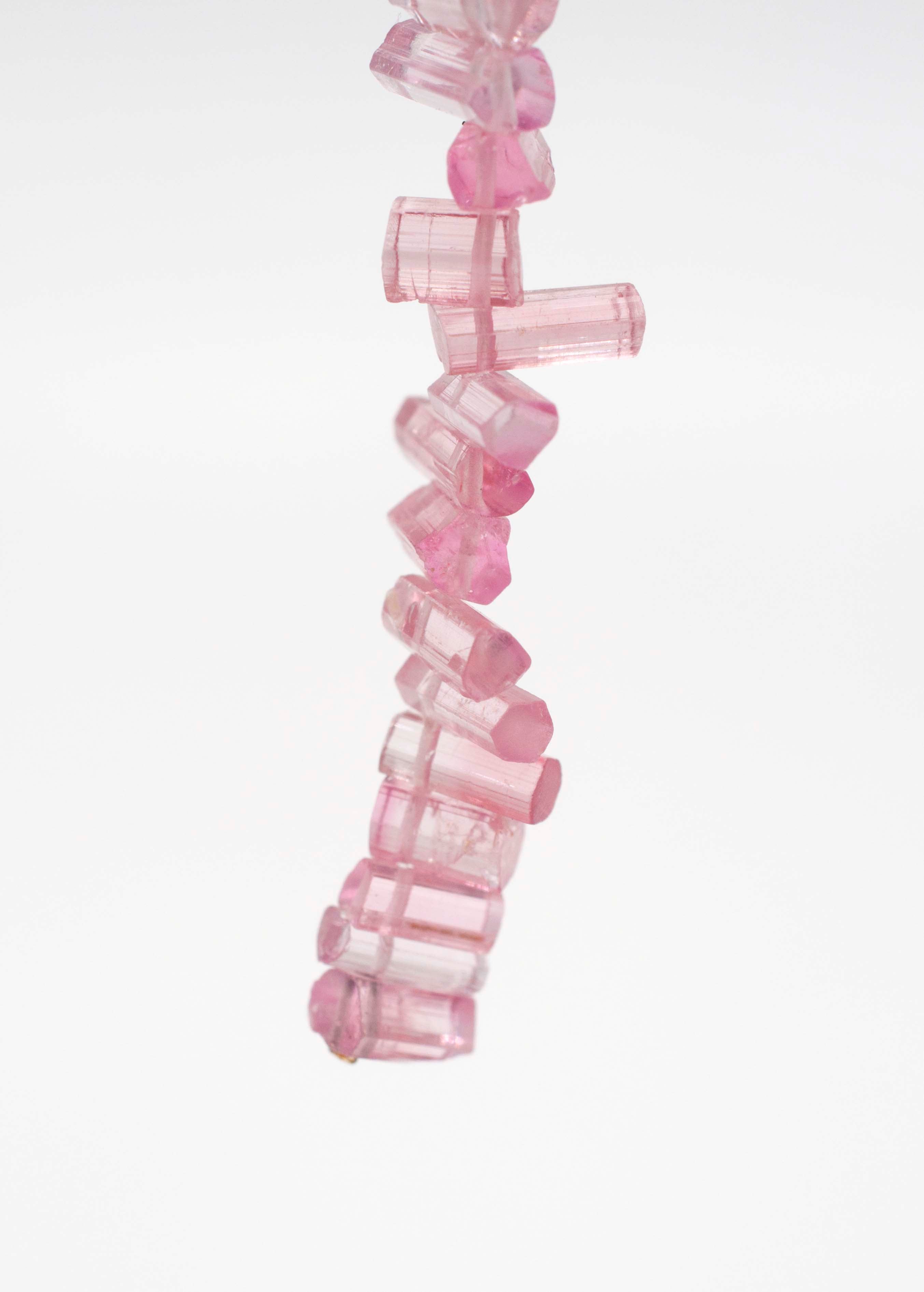 Earring Charms - Pink Tourmaline Crystal