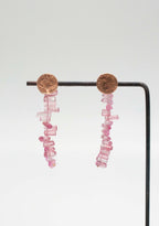 Earring Charms - Pink Tourmaline Crystal