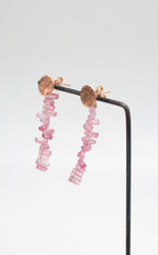 Earring Charms - Pink Tourmaline Crystal