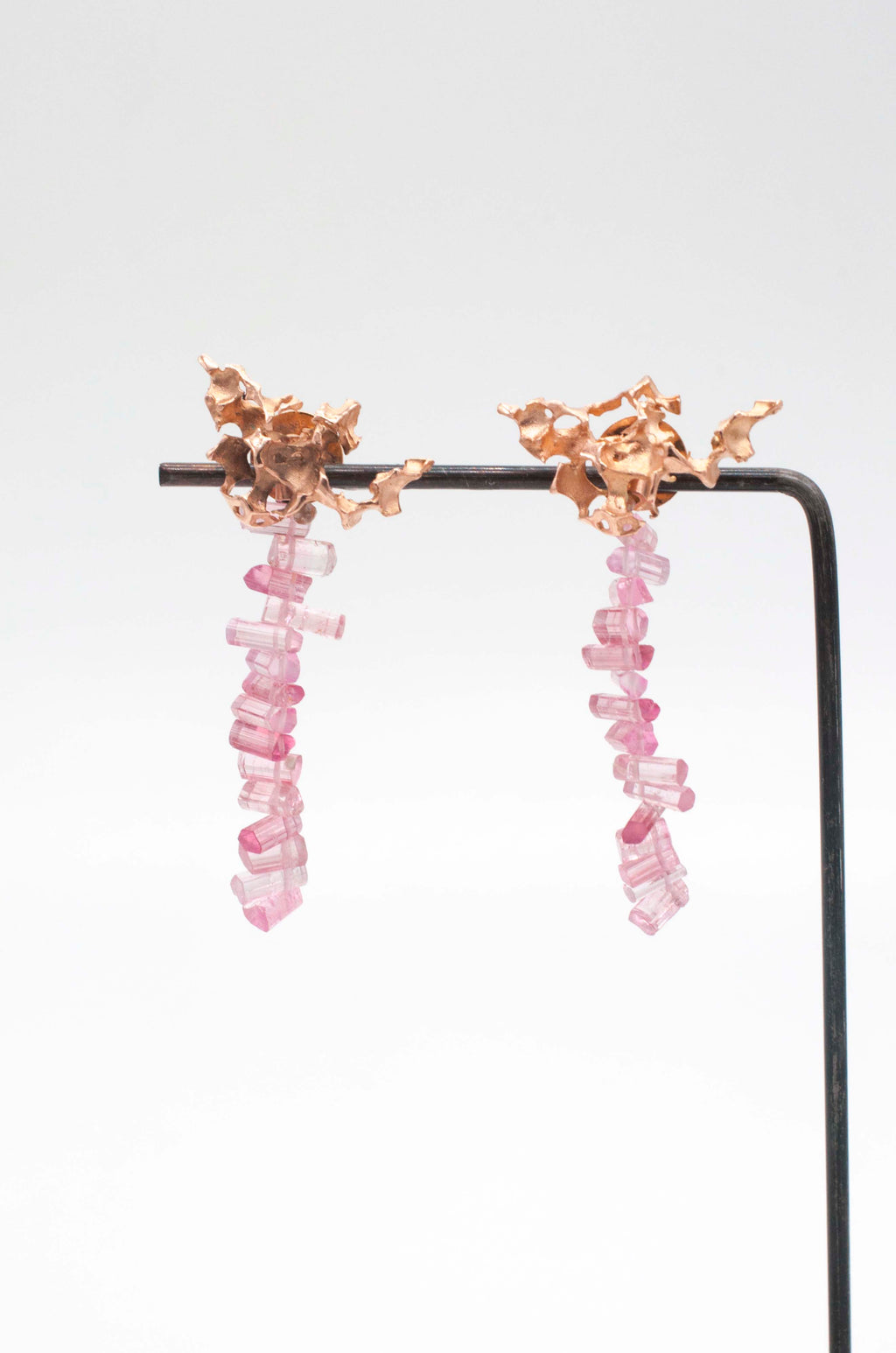 Earring Charms - Pink Tourmaline Crystal
