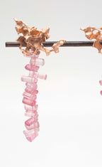 Earring Charms - Pink Tourmaline Crystal