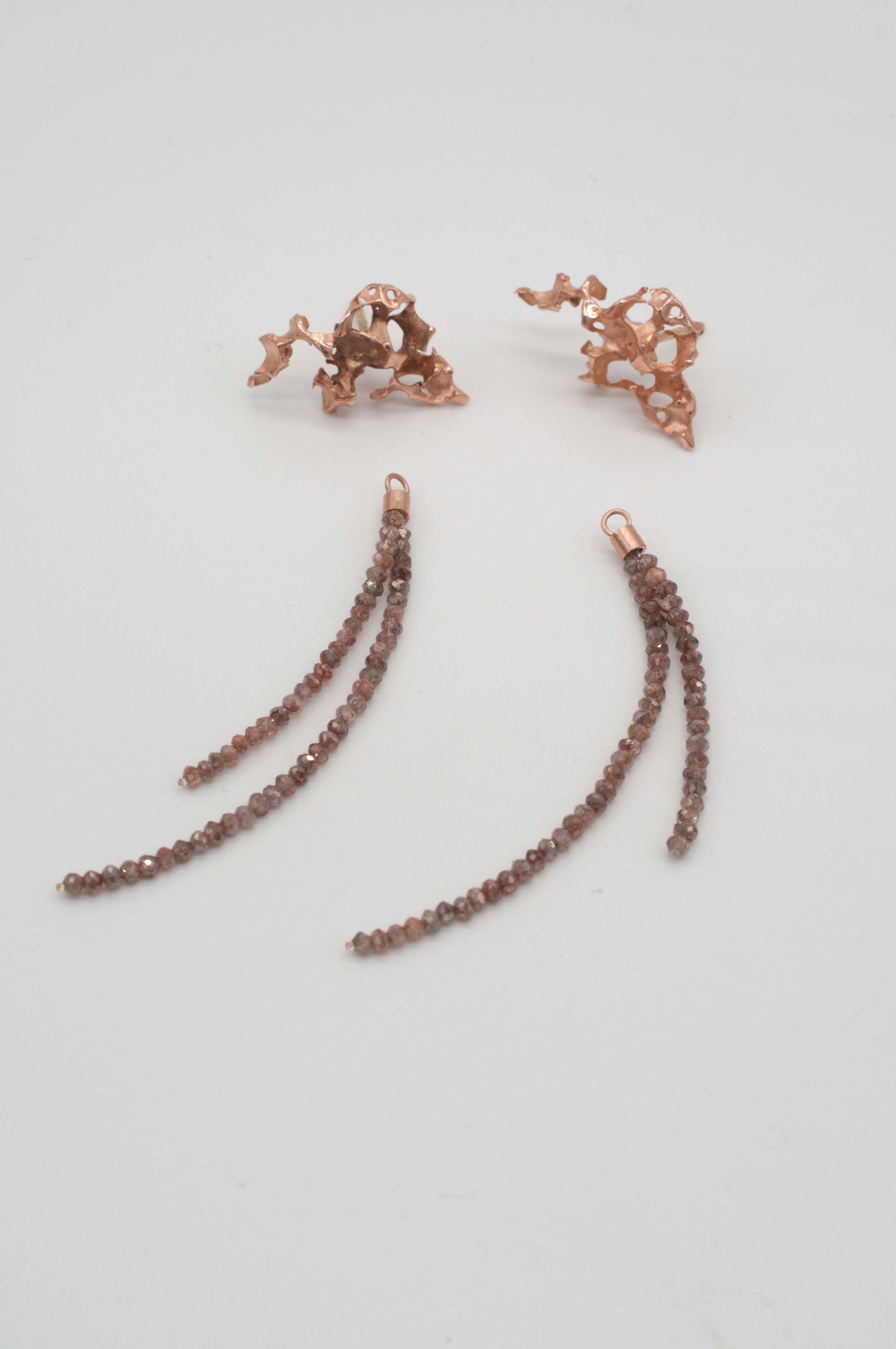 Earring Charms - Brown Diamonds