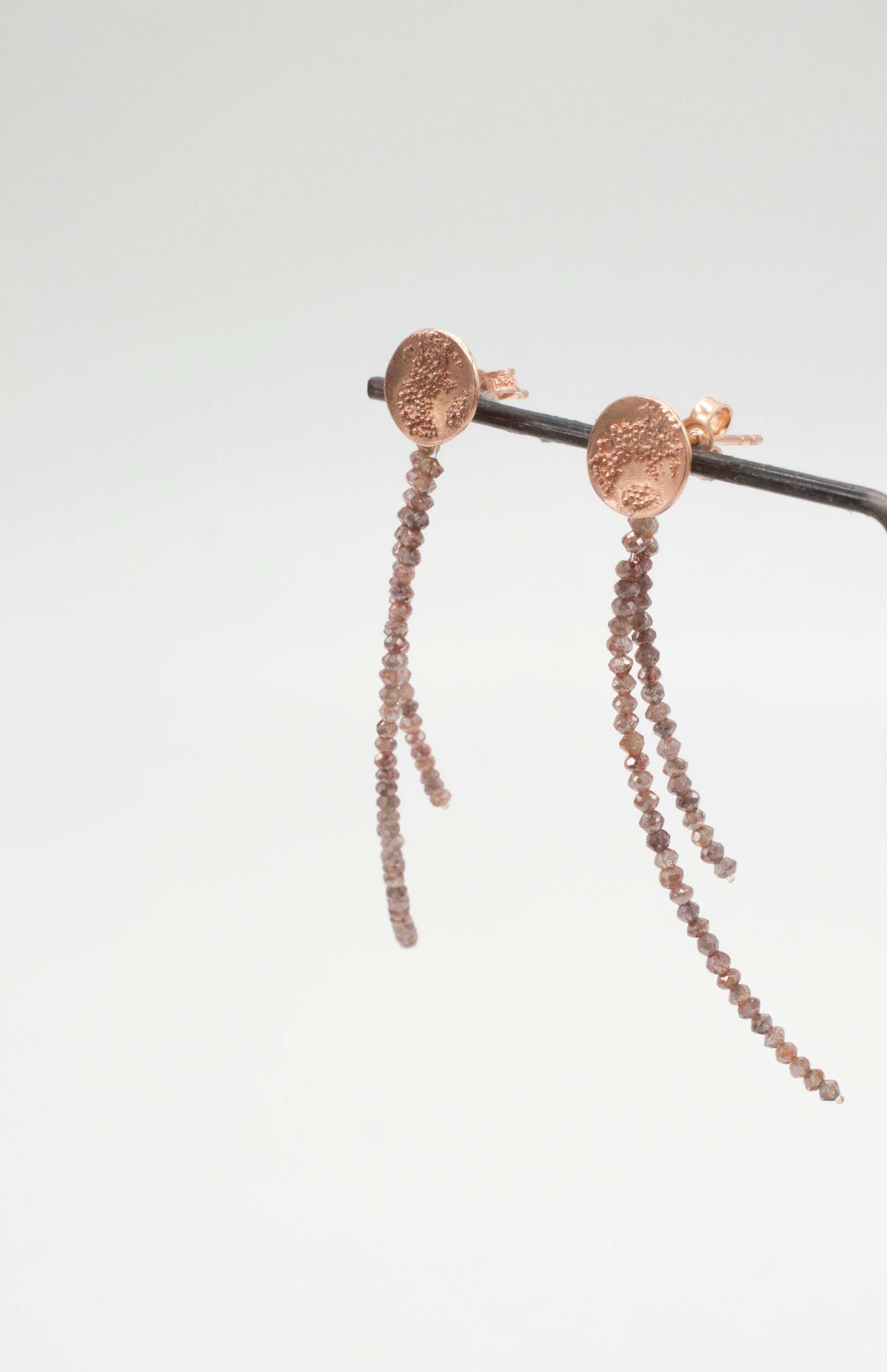 Earring Charms - Brown Diamonds