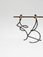 Earring Charms - Black Diamond Hoops
