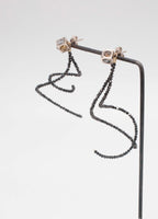 Earring Charms - Black Diamond Hoops