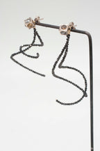 Earring Charms - Black Diamond Hoops