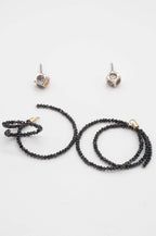 Earring Charms - Black Diamond Hoops