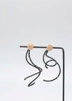 Earring Charms - Black Diamond Hoops