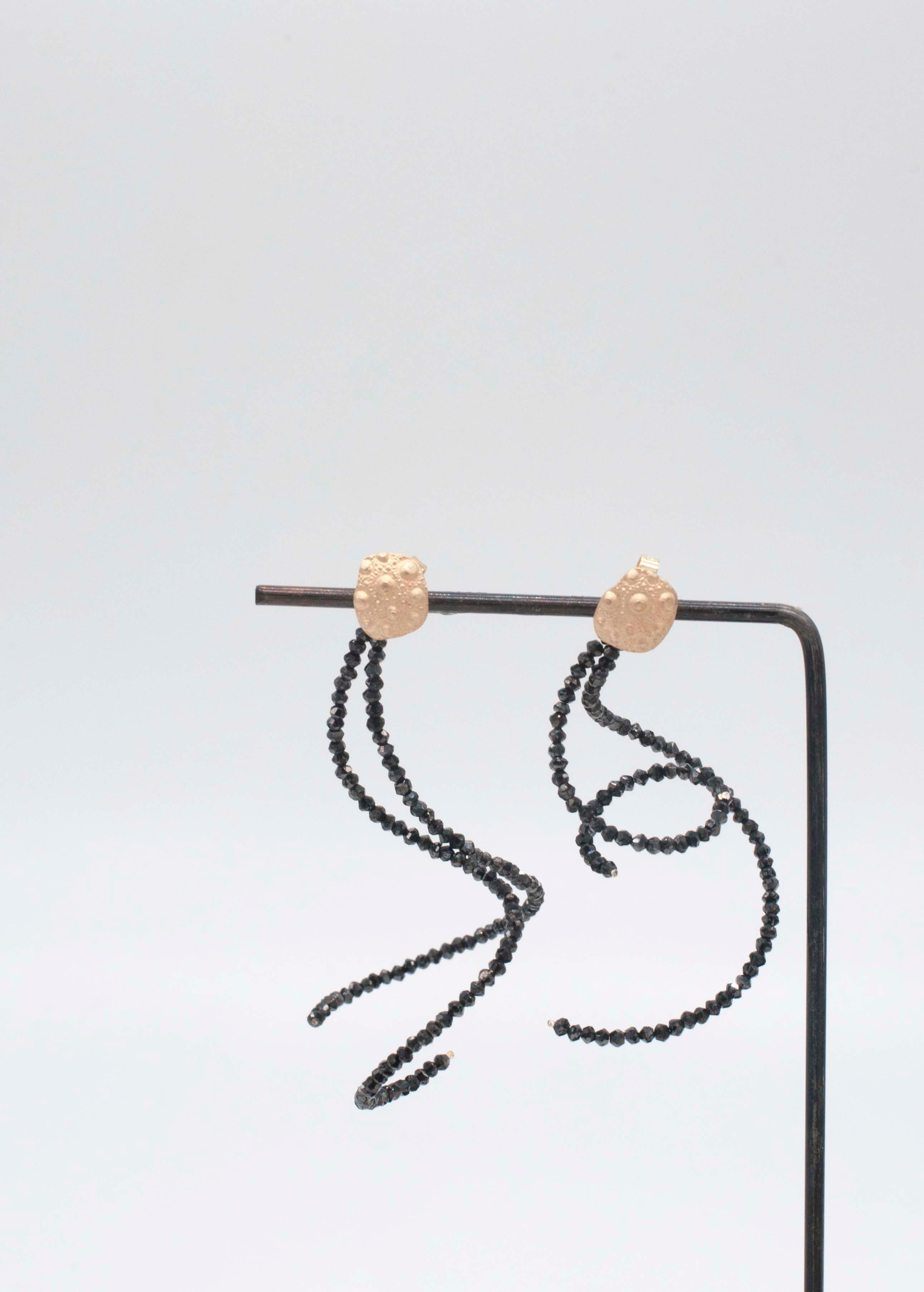 Earring Charms - Black Diamond Hoops