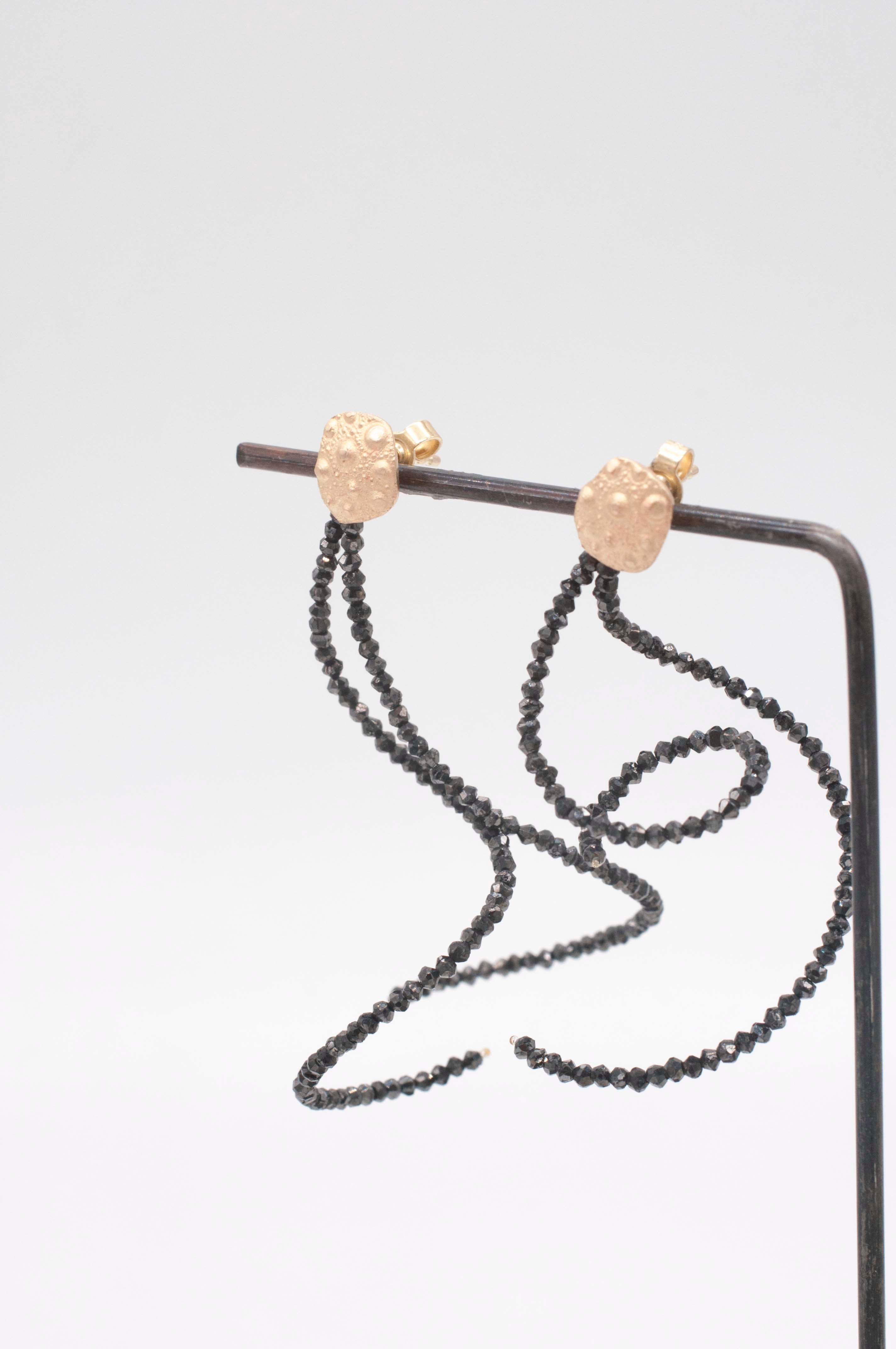 Earring Charms - Black Diamond Hoops