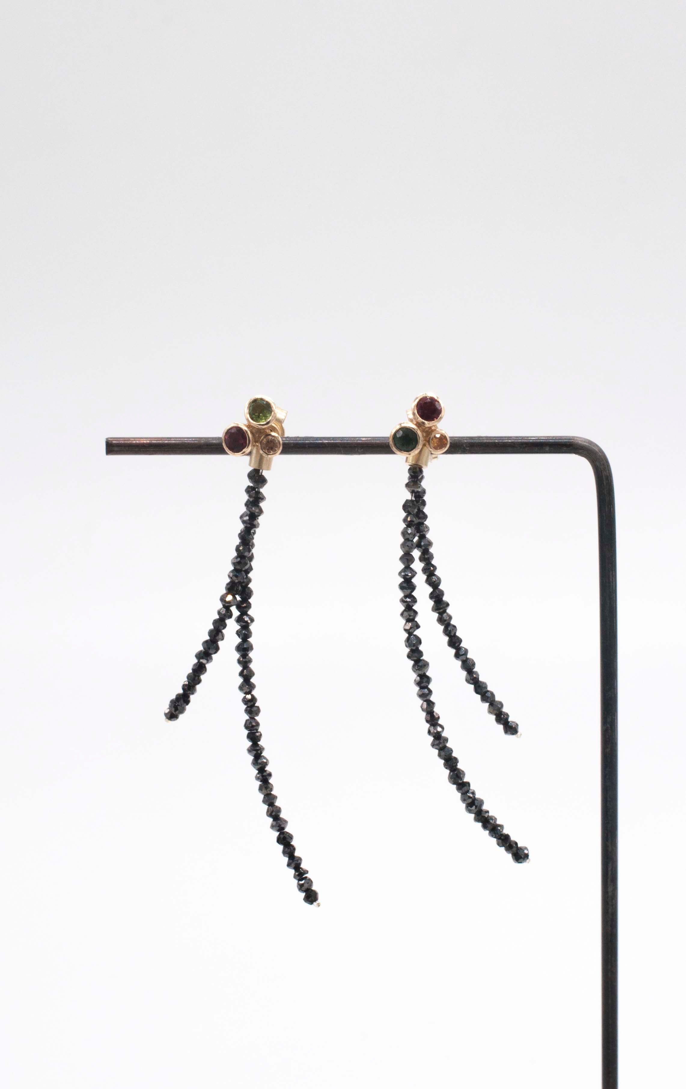 Earring Charms - Black Diamonds