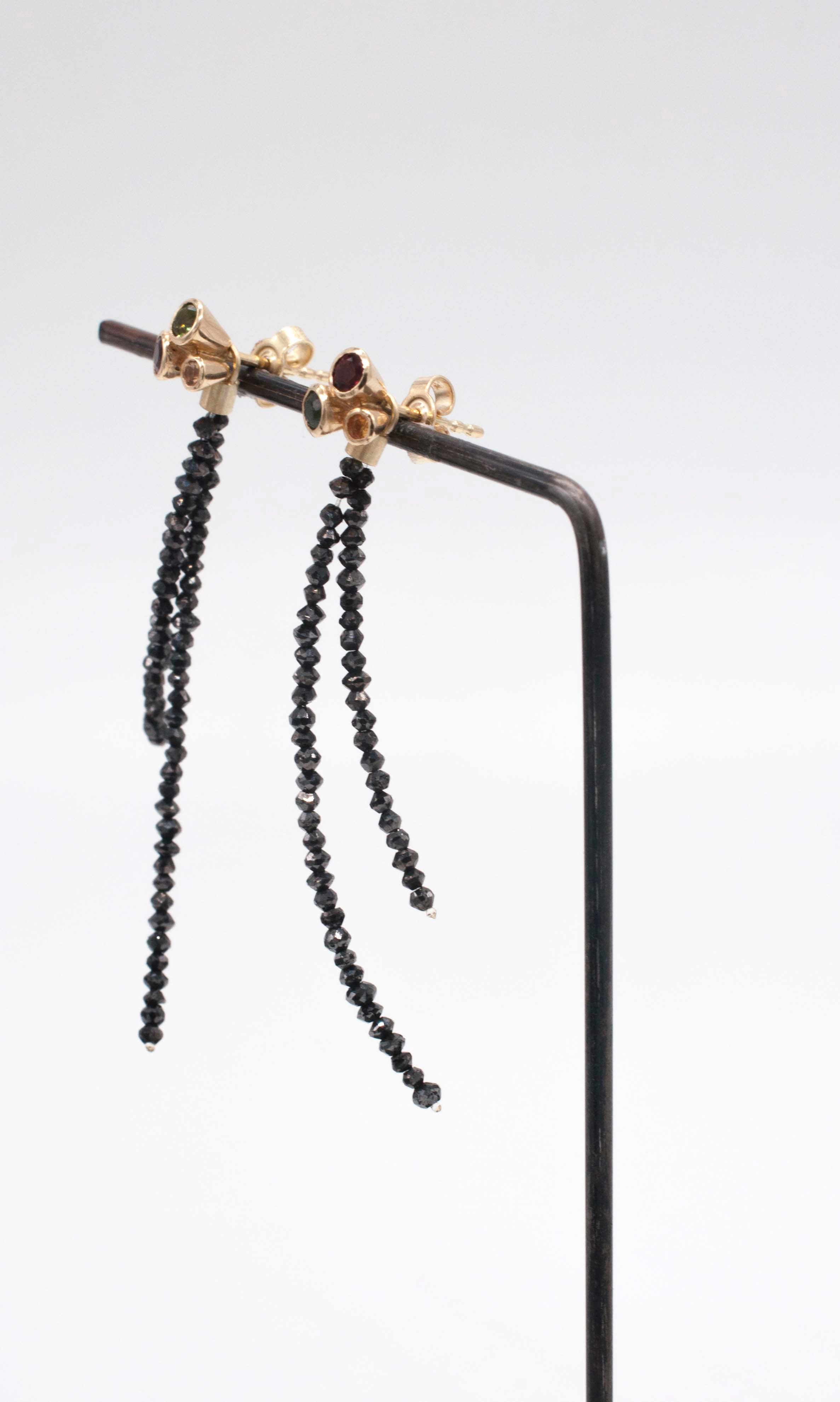Earring Charms - Black Diamonds