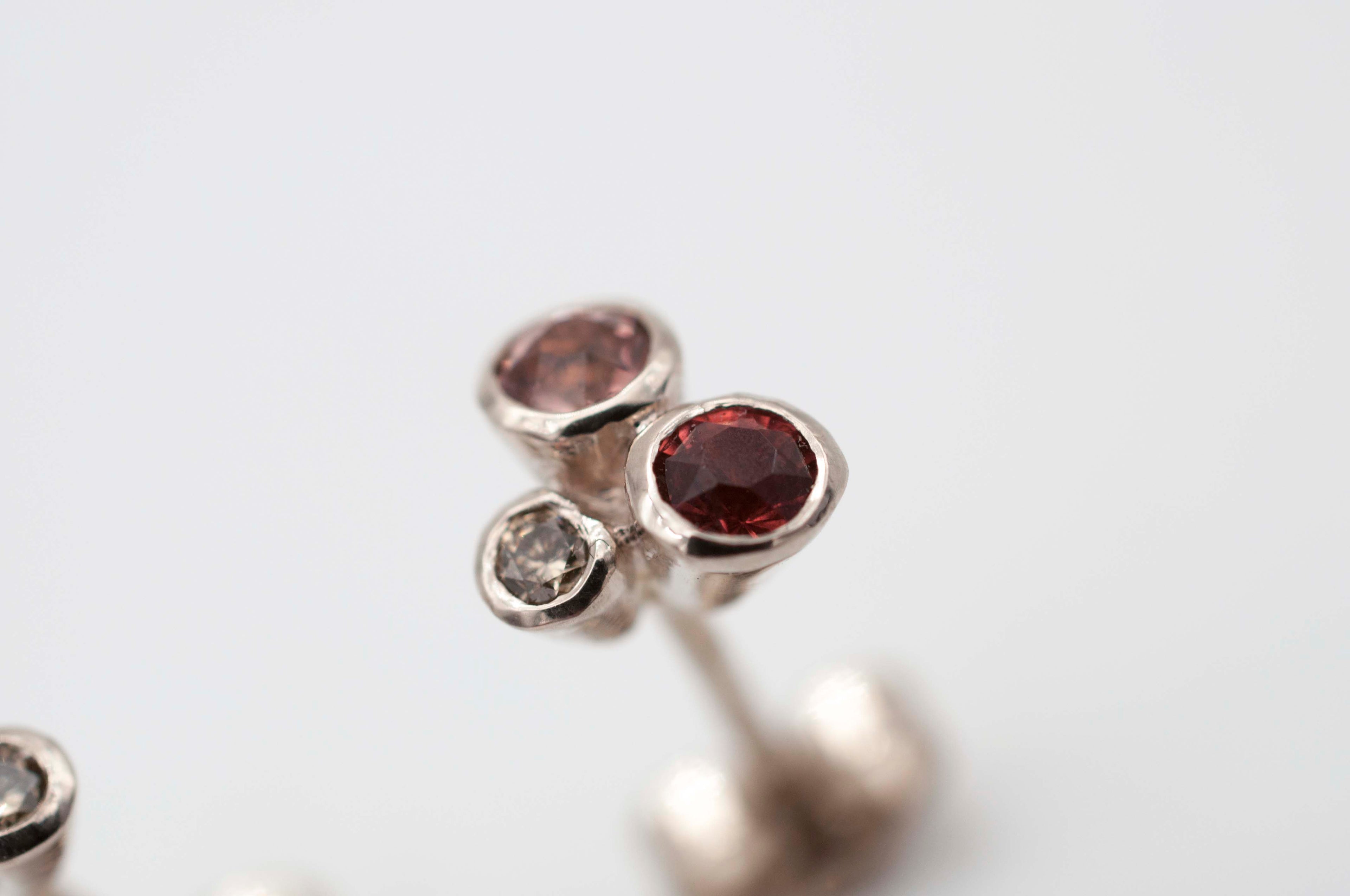 Ohrringe Tüten - Pfirsich Himbeere Nougat