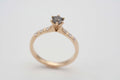 Ring Solitär - schwarze Tulpe