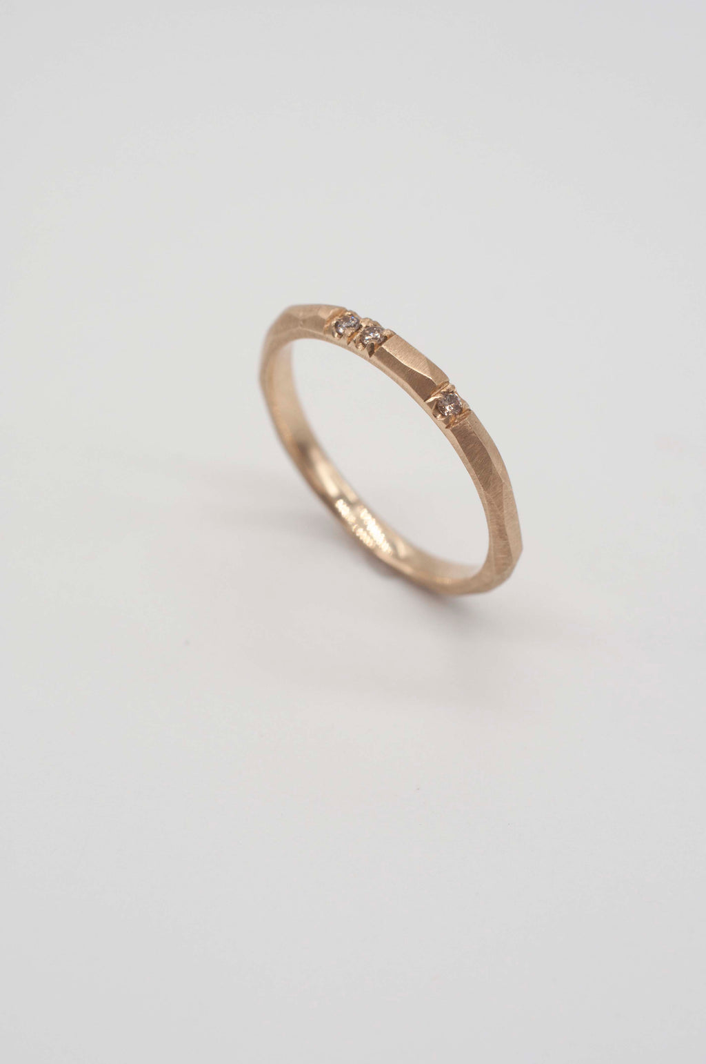 Ring Geometric Rock - Champagne