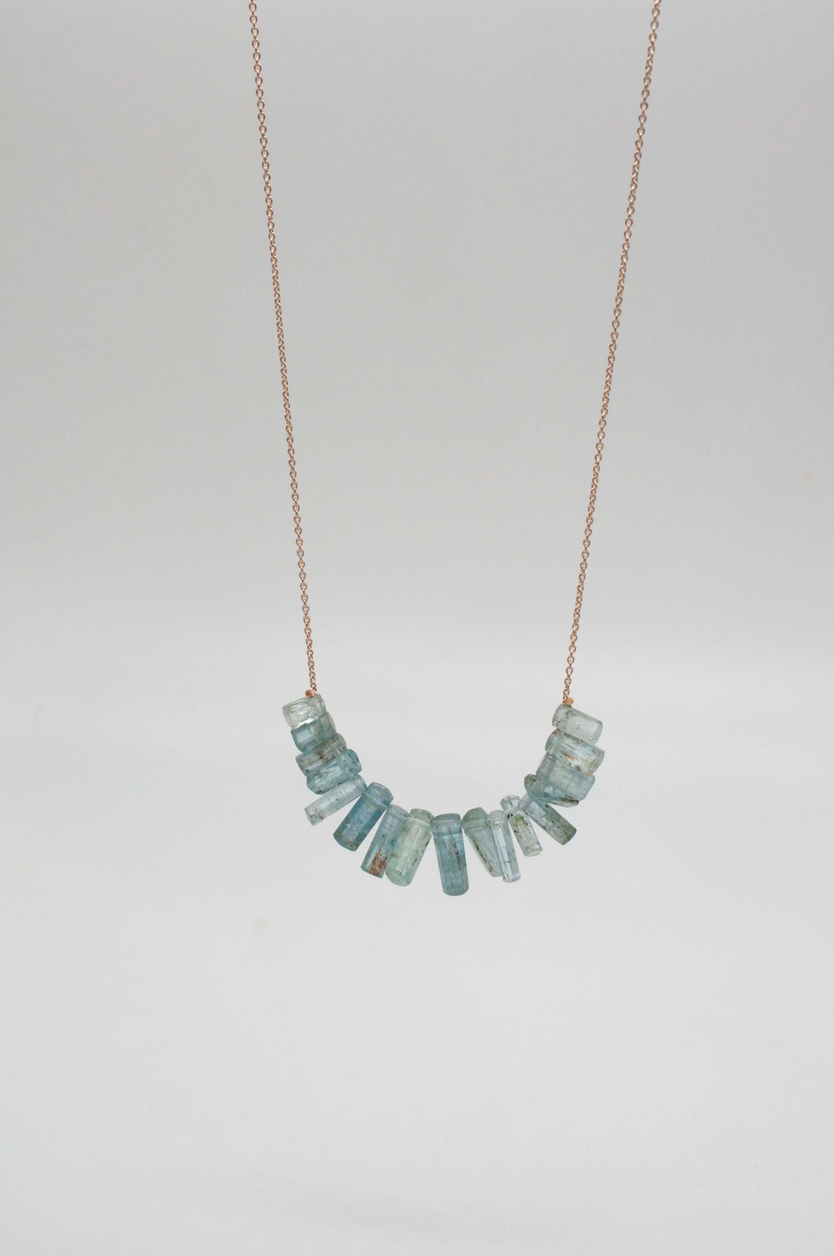 Necklace - blue crystals