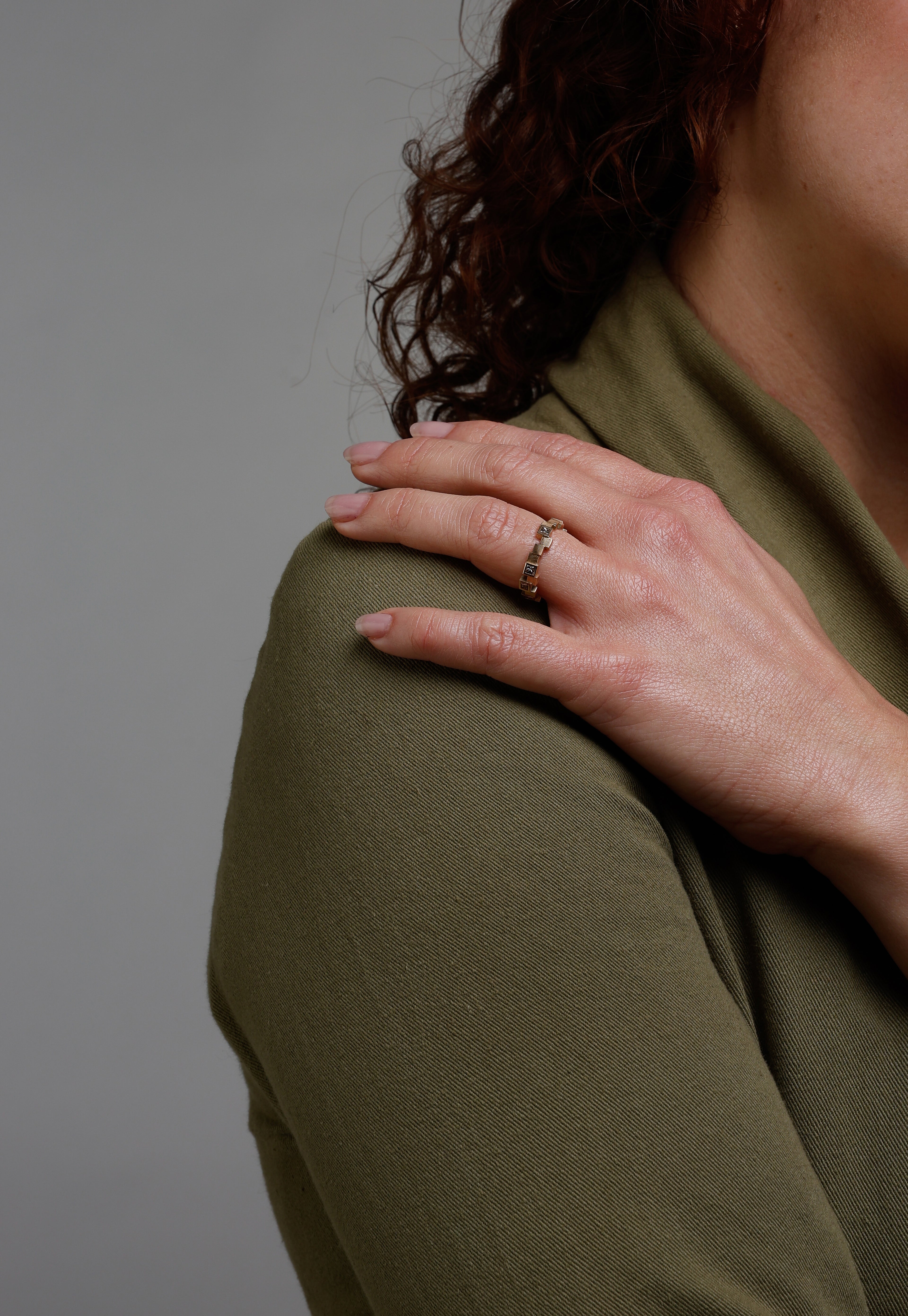 Memoryring Skyline - Kapstadt mit braunen Diamanten