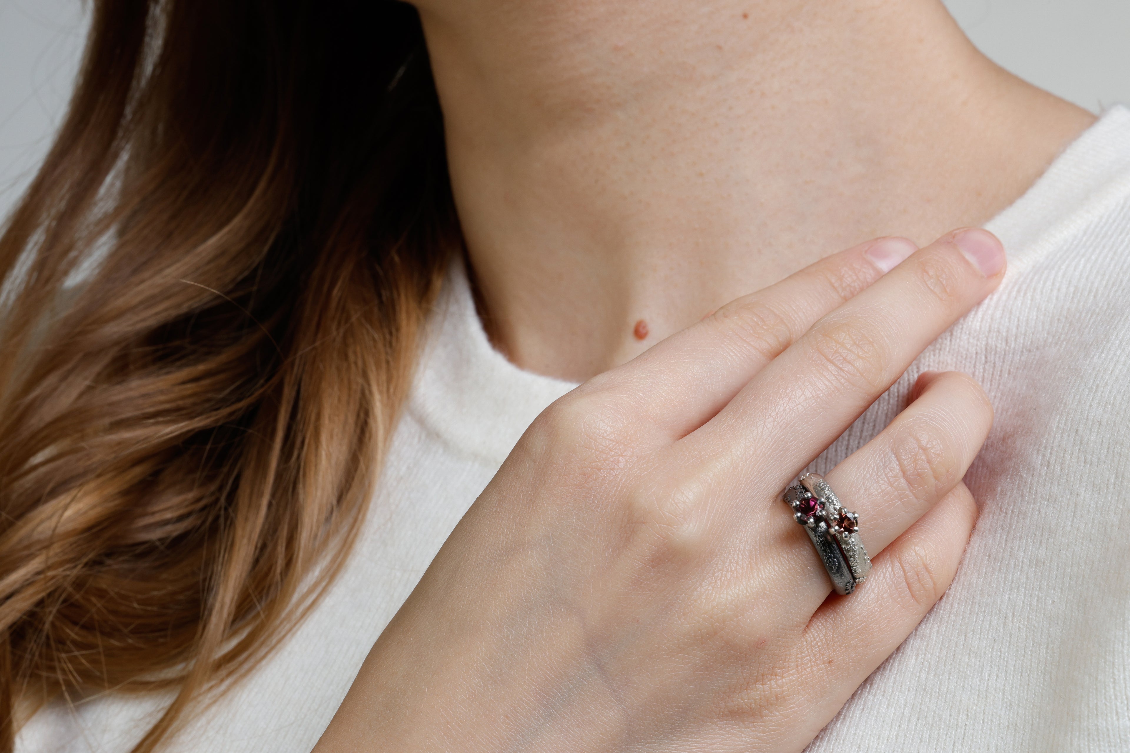 Ring Weltenbummler - Canberra schwarz rhodiniert