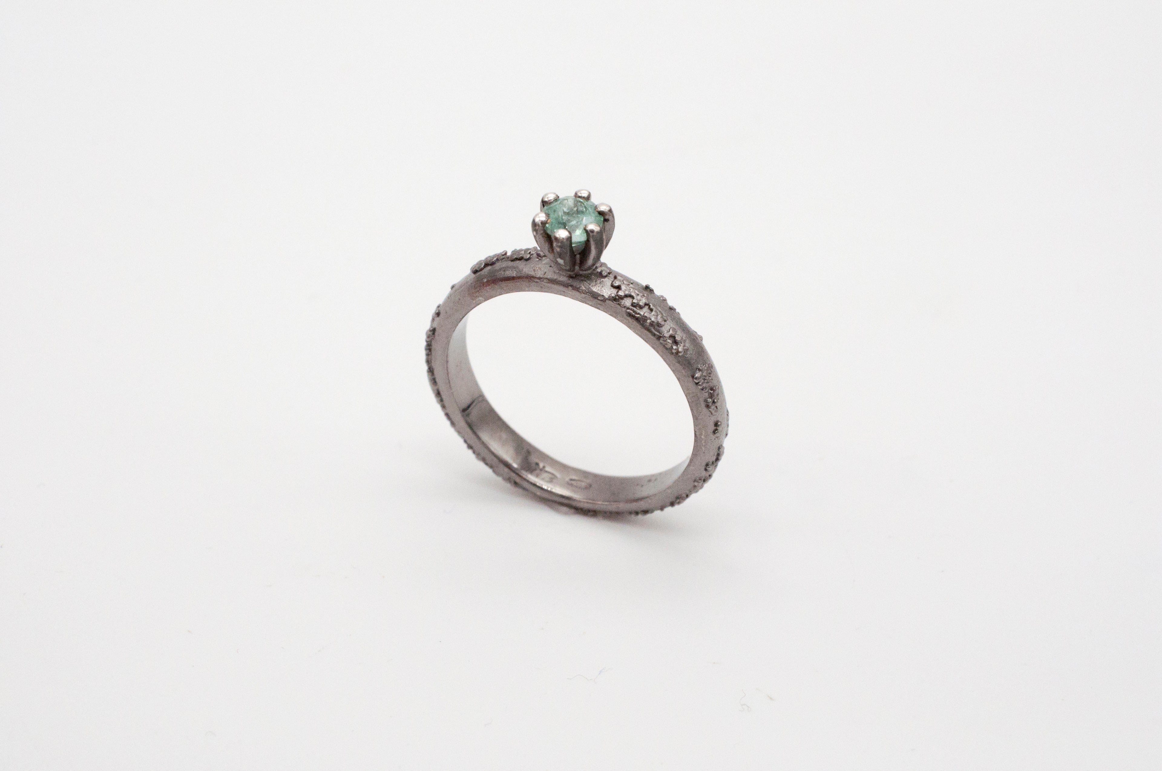 Ring - Weltenbummler - Canberra -  schwarz rhodiniert image 13