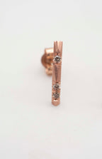 geometric rocks - Ohrstecker mit braunen Diamanten image 2